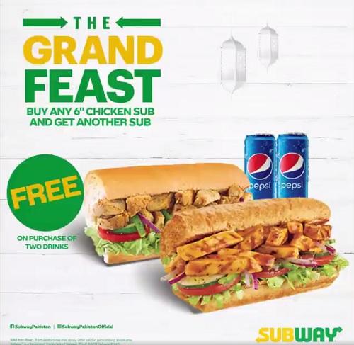 Subway 6 deals inch price